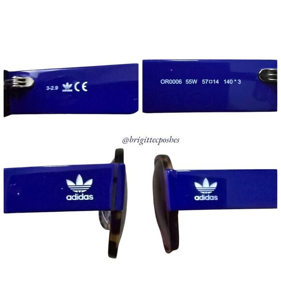 ADIDAS Original Men's Aviator Havana Blue Sunglasses - Picture 11 of 12